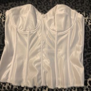 White bridal corset